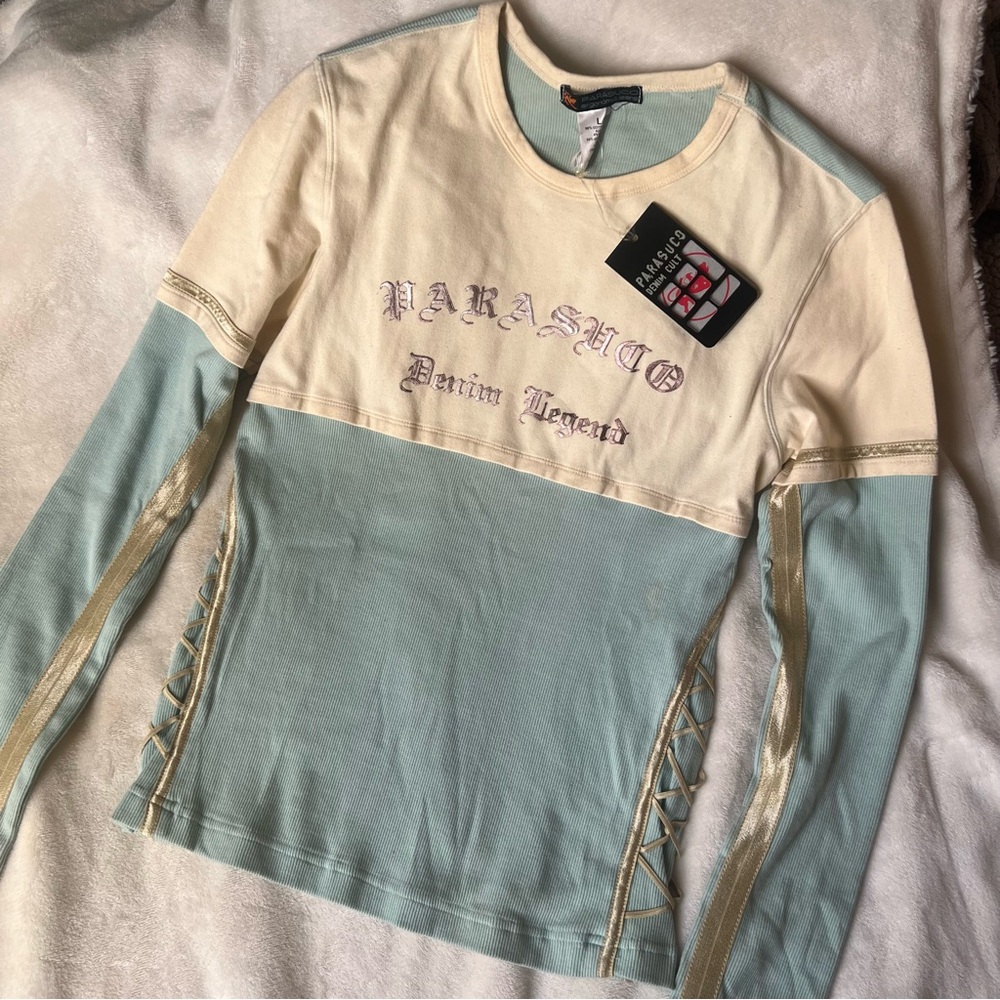 Brand New Y2K RARE Parasuco Long Sleeve Top